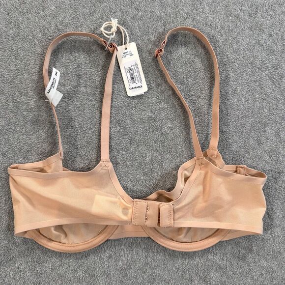 Aerie Smoothez Beige Mesh Balconette Bra 34C Unlined Wired Adjustable Strap New - Picture 8 of 8
